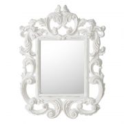 Espejo vintage blanco ornamentos decorativo